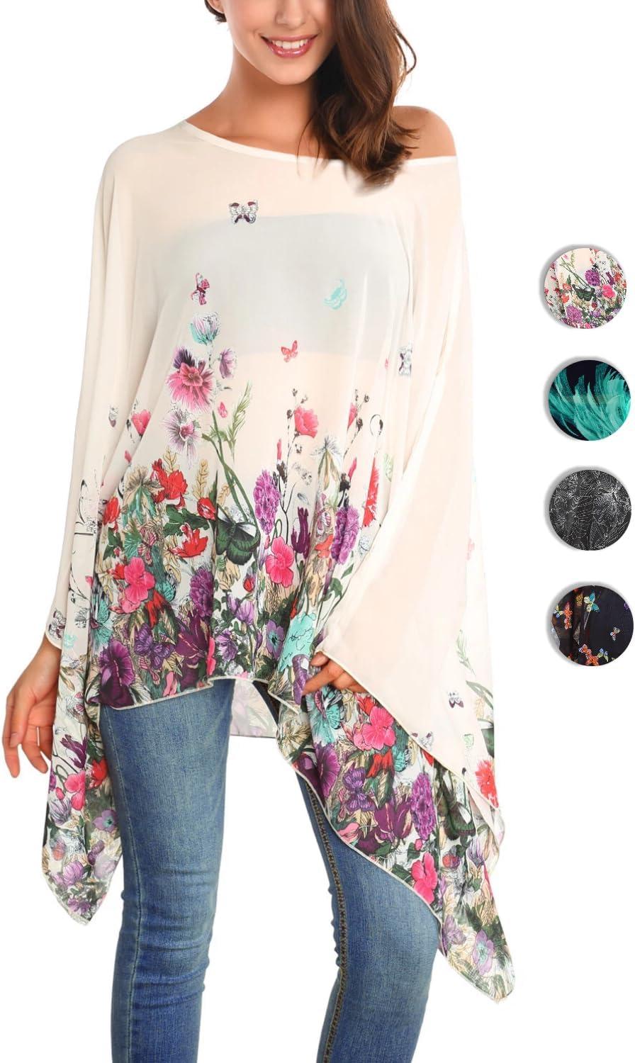 image:imageDJT Womens Summer Beach Bikini Bathing Suit Cover Ups Swimsuit Coverup for Women Chiffon Blouses Tunic TopApricot