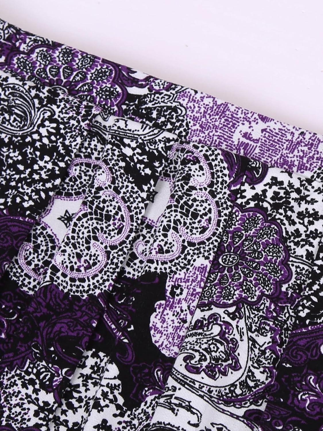 image:imageDJT Womens Tube Tops Strapless Bandeau Tank Strapless Blouse Off The Shoulder Tunic Shirts Summer CasualPurple Pattern