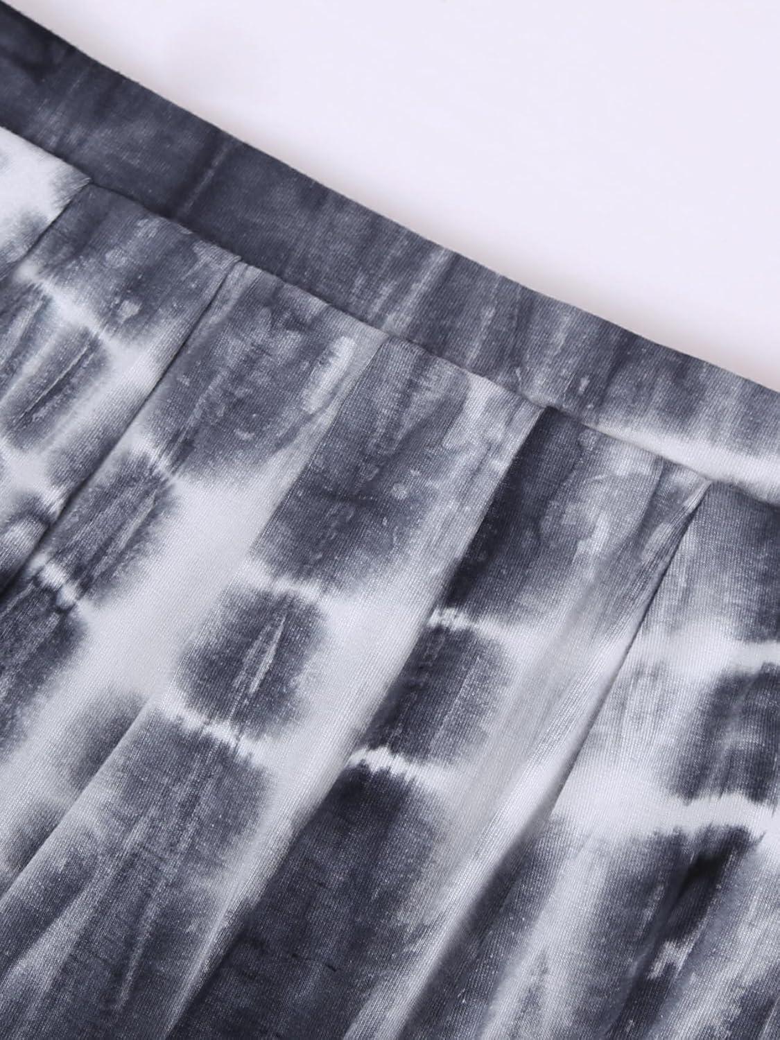 image:imageDJT Womens Tube Tops Strapless Bandeau Tank Strapless Blouse Off The Shoulder Tunic Shirts Summer CasualTie Dye Dark Grey