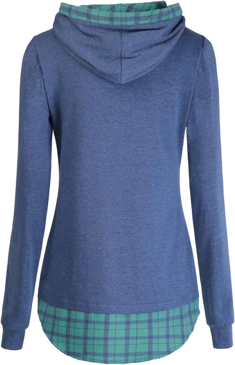 image:imageDJT Sweatshirts for Women Womens Long Sleeve Pullover Tunics Hoodies Medium Moonlight Blue