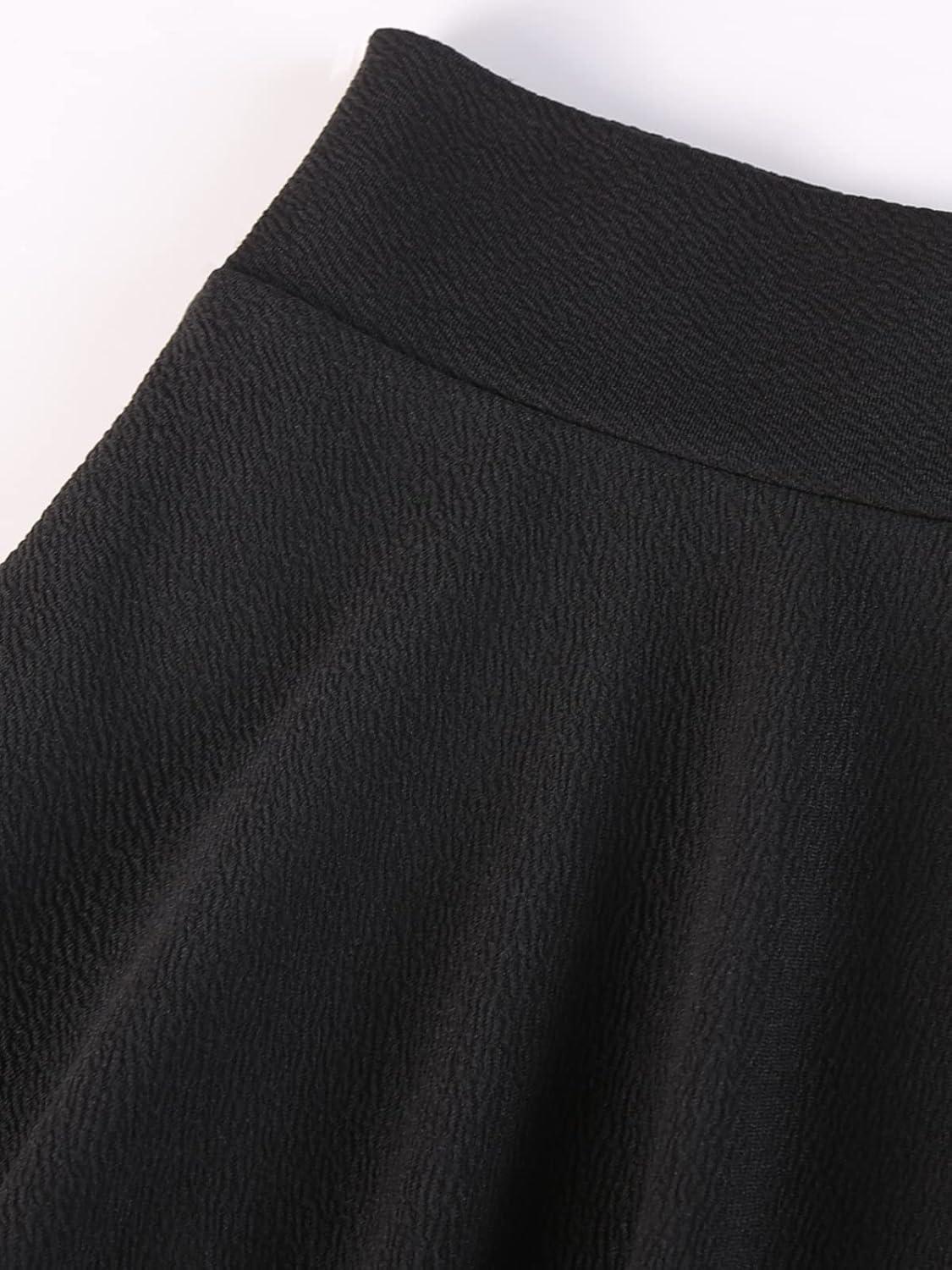 image:imageDJT FASHION Shorts for Women Basic Versatile Skorts Casual Stretchy Flared Skater Golf Tennis Mini Skirts with ShortsBlack
