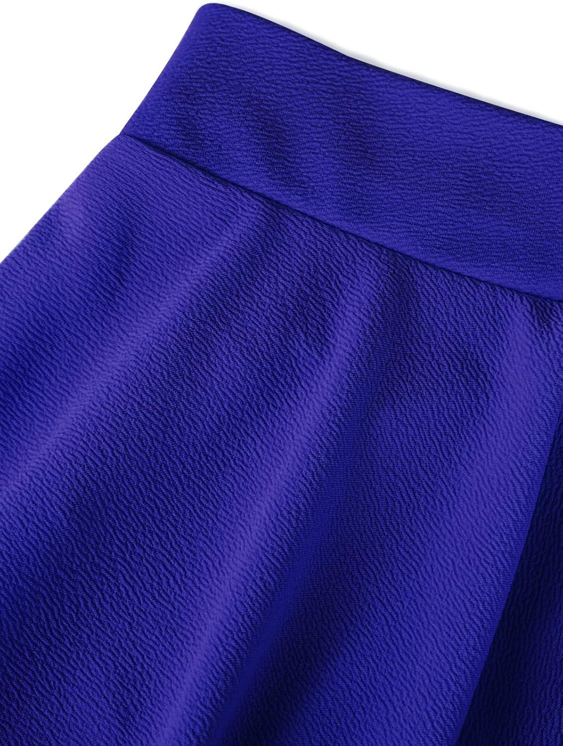 image:imageDJT FASHION Shorts for Women Basic Versatile Skorts Casual Stretchy Flared Skater Golf Tennis Mini Skirts with ShortsDeep Royal
