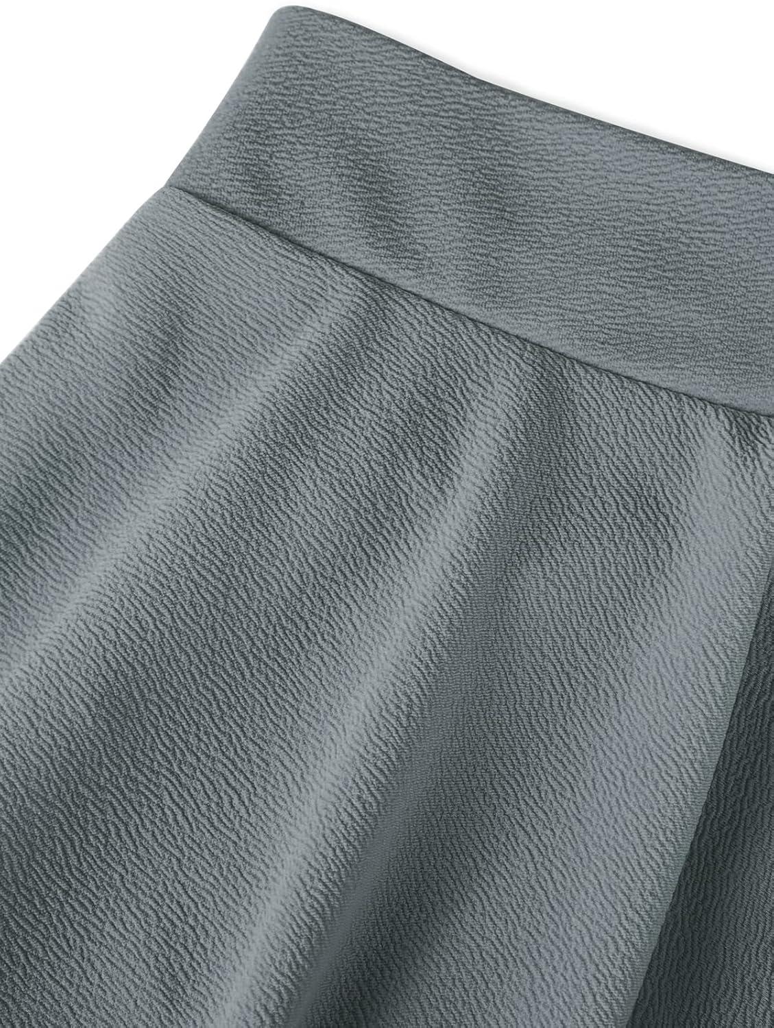 image:imageDJT FASHION Shorts for Women Basic Versatile Skorts Casual Stretchy Flared Skater Golf Tennis Mini Skirts with ShortsGrey