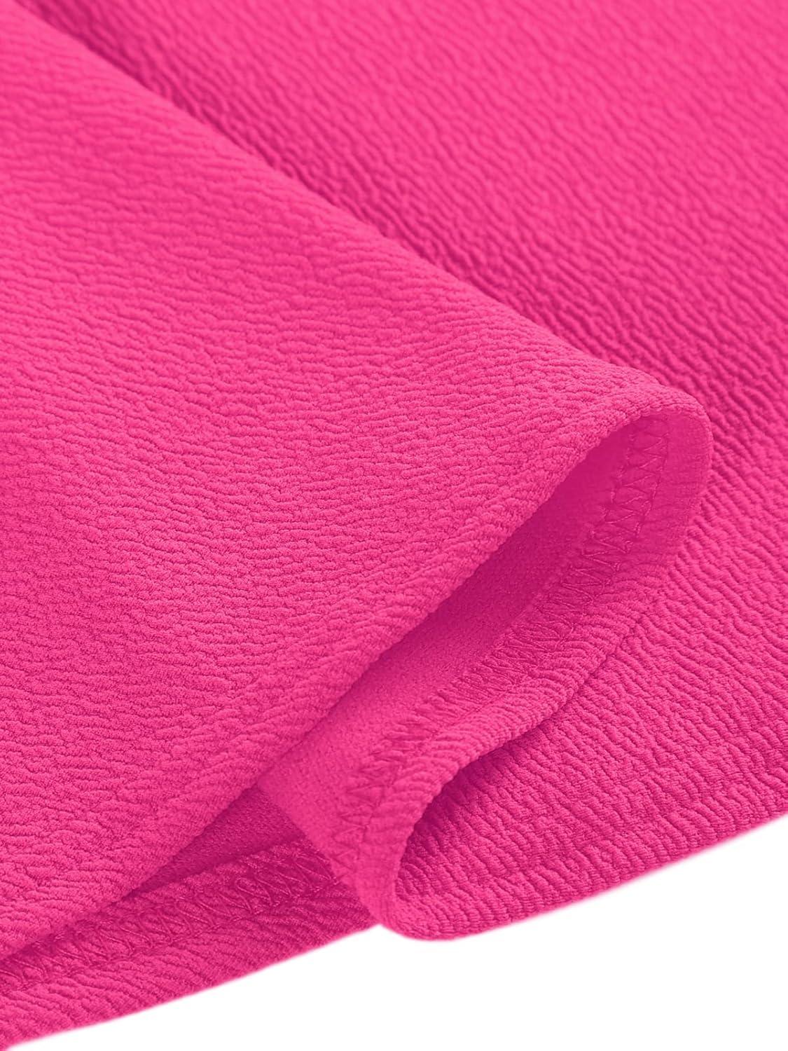 image:imageDJT FASHION Shorts for Women Basic Versatile Skorts Casual Stretchy Flared Skater Golf Tennis Mini Skirts with ShortsMagenta
