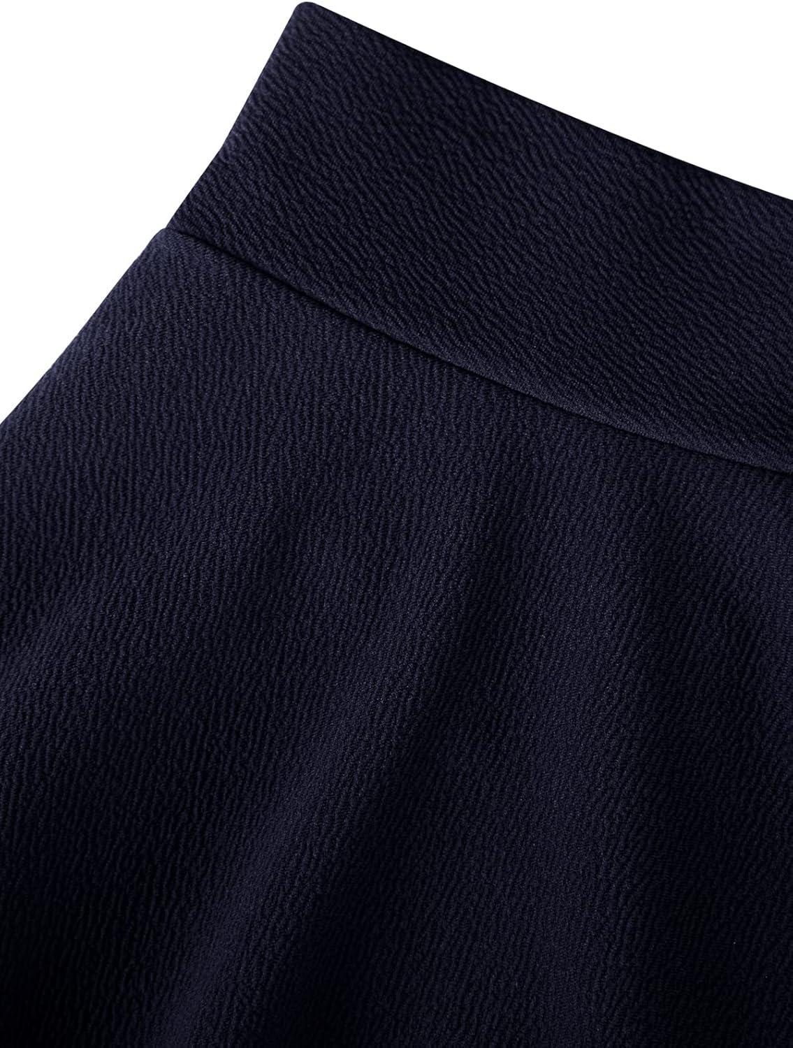 image:imageDJT FASHION Shorts for Women Basic Versatile Skorts Casual Stretchy Flared Skater Golf Tennis Mini Skirts with ShortsNavy