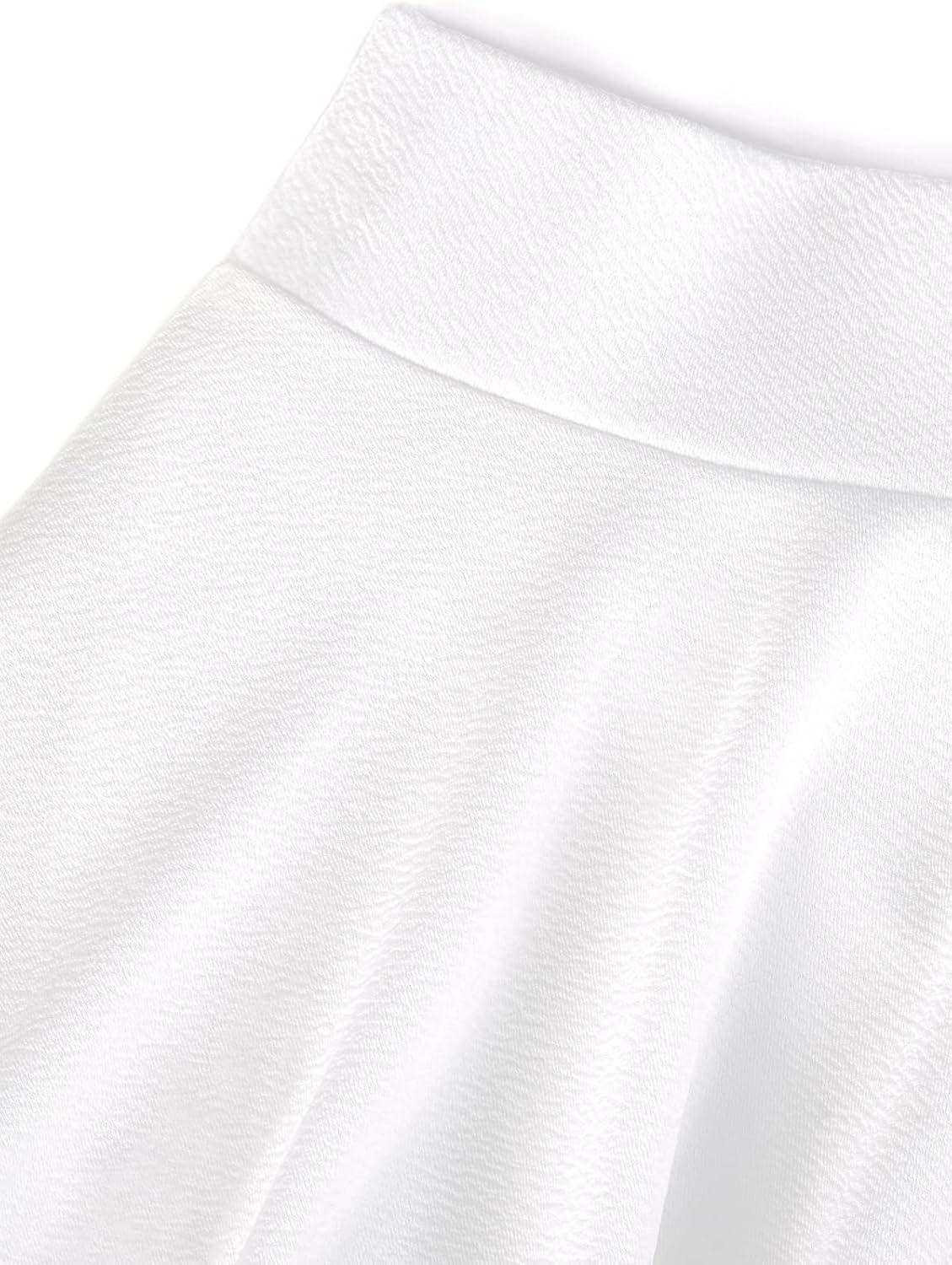 image:imageDJT FASHION Shorts for Women Basic Versatile Skorts Casual Stretchy Flared Skater Golf Tennis Mini Skirts with ShortsOffwhite
