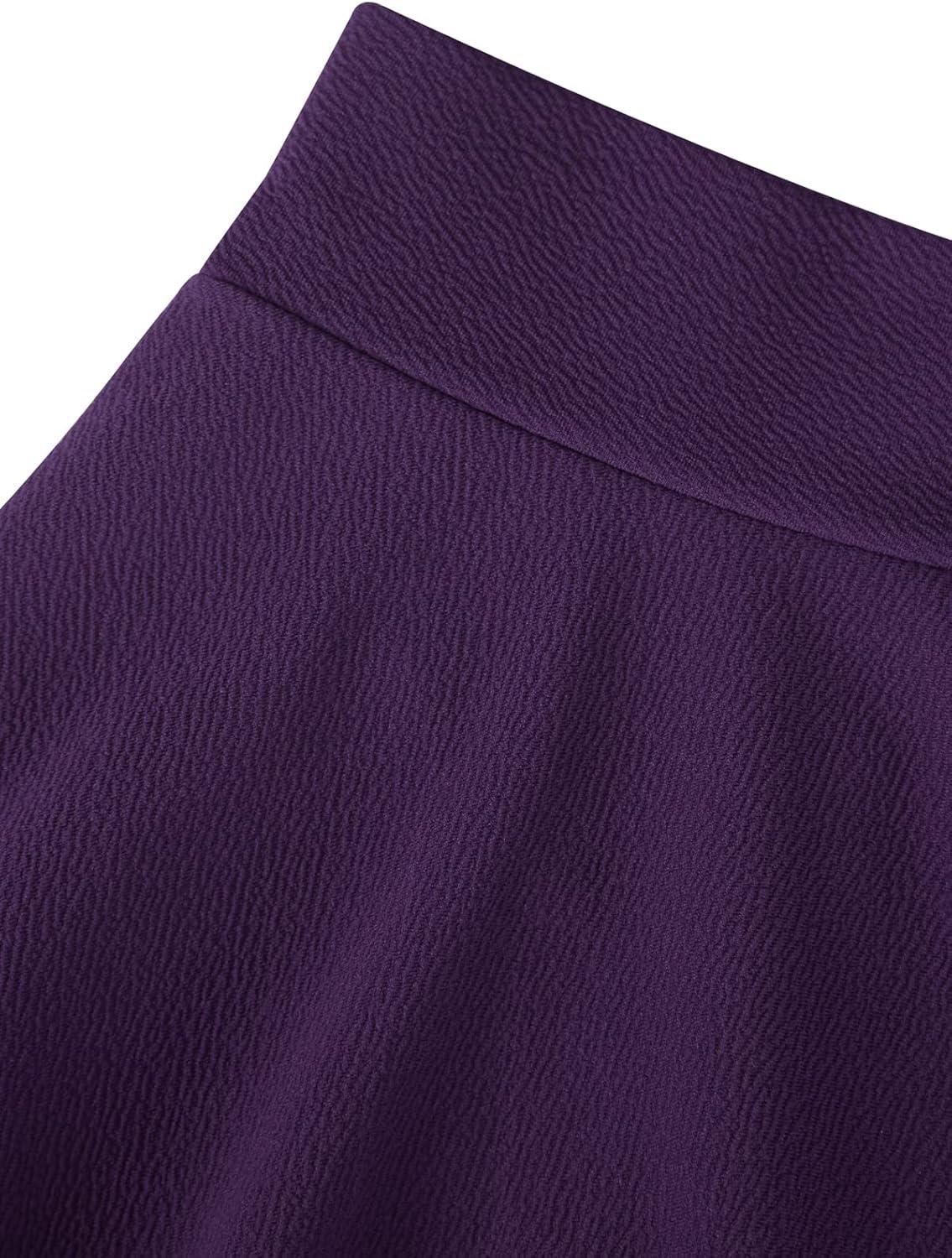image:imageDJT FASHION Shorts for Women Basic Versatile Skorts Casual Stretchy Flared Skater Golf Tennis Mini Skirts with ShortsPurple