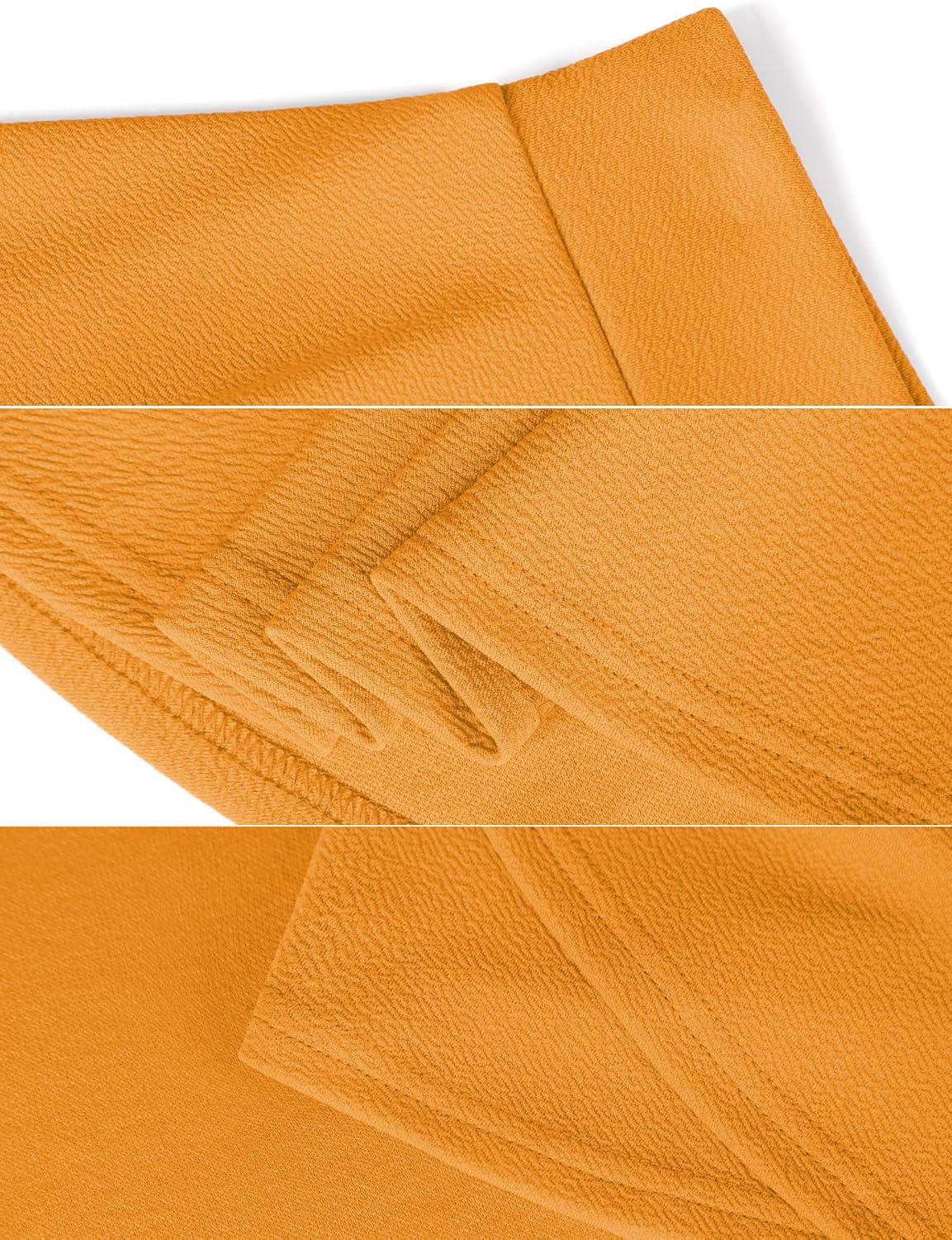 image:imageDJT FASHION Shorts for Women Basic Versatile Skorts Casual Stretchy Flared Skater Golf Tennis Mini Skirts with ShortsYellow