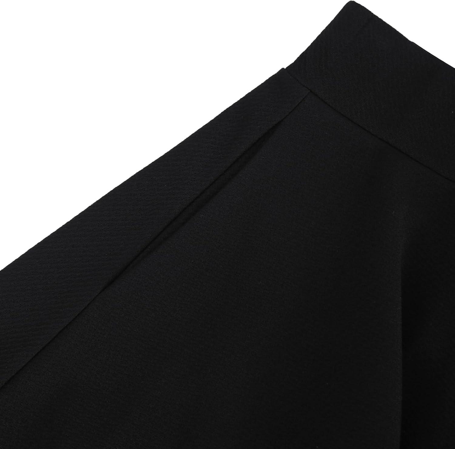 image:imageDJT Womens Flared Mini Skater Skirt with Pockets Versatile High Waist Casual SkirtsBlack